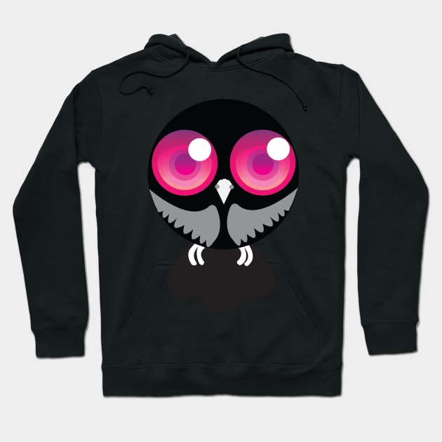 Pink Eye Owl Hoodie by AnimatorTana